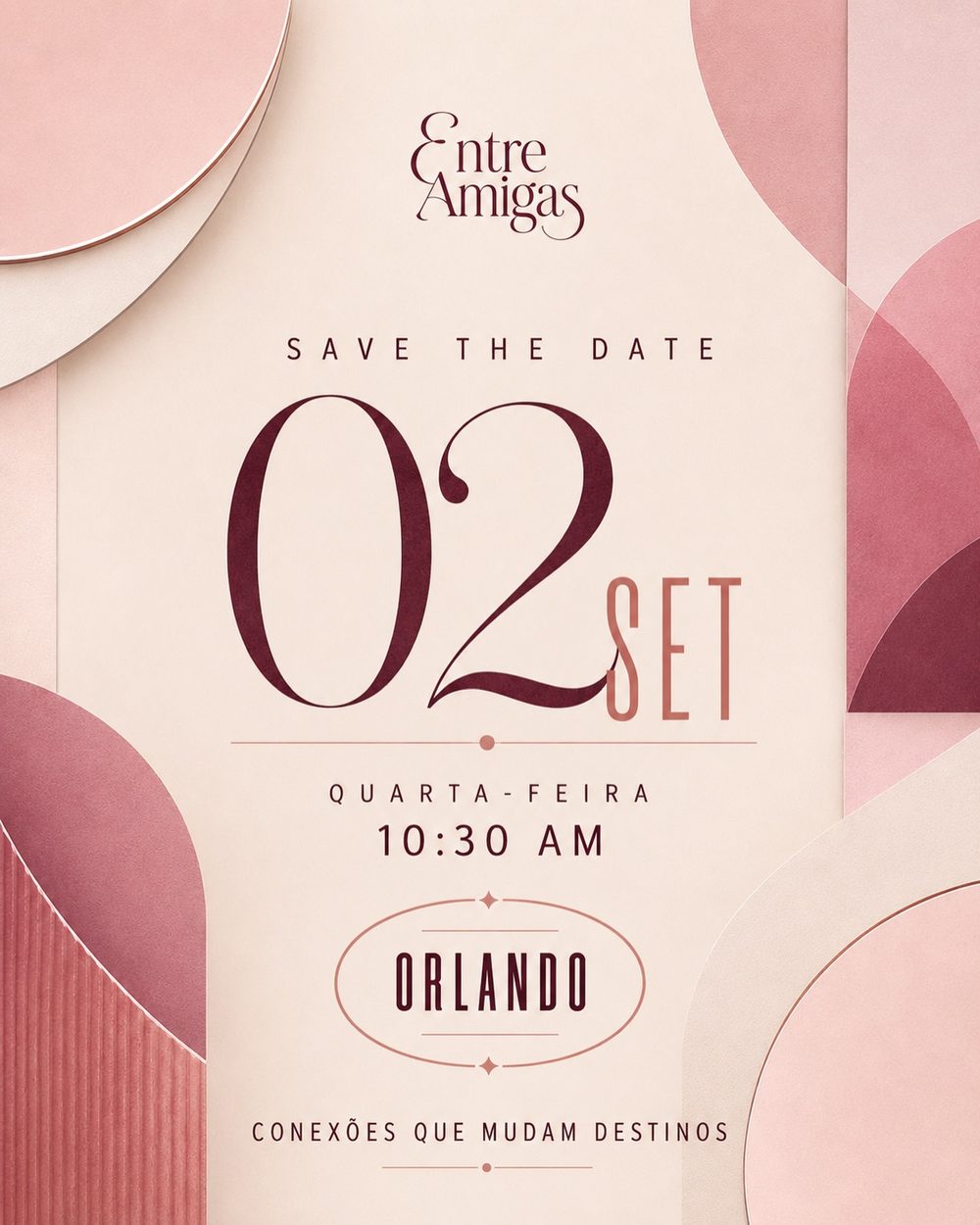 Save the date: 02 de setembro, Orlando